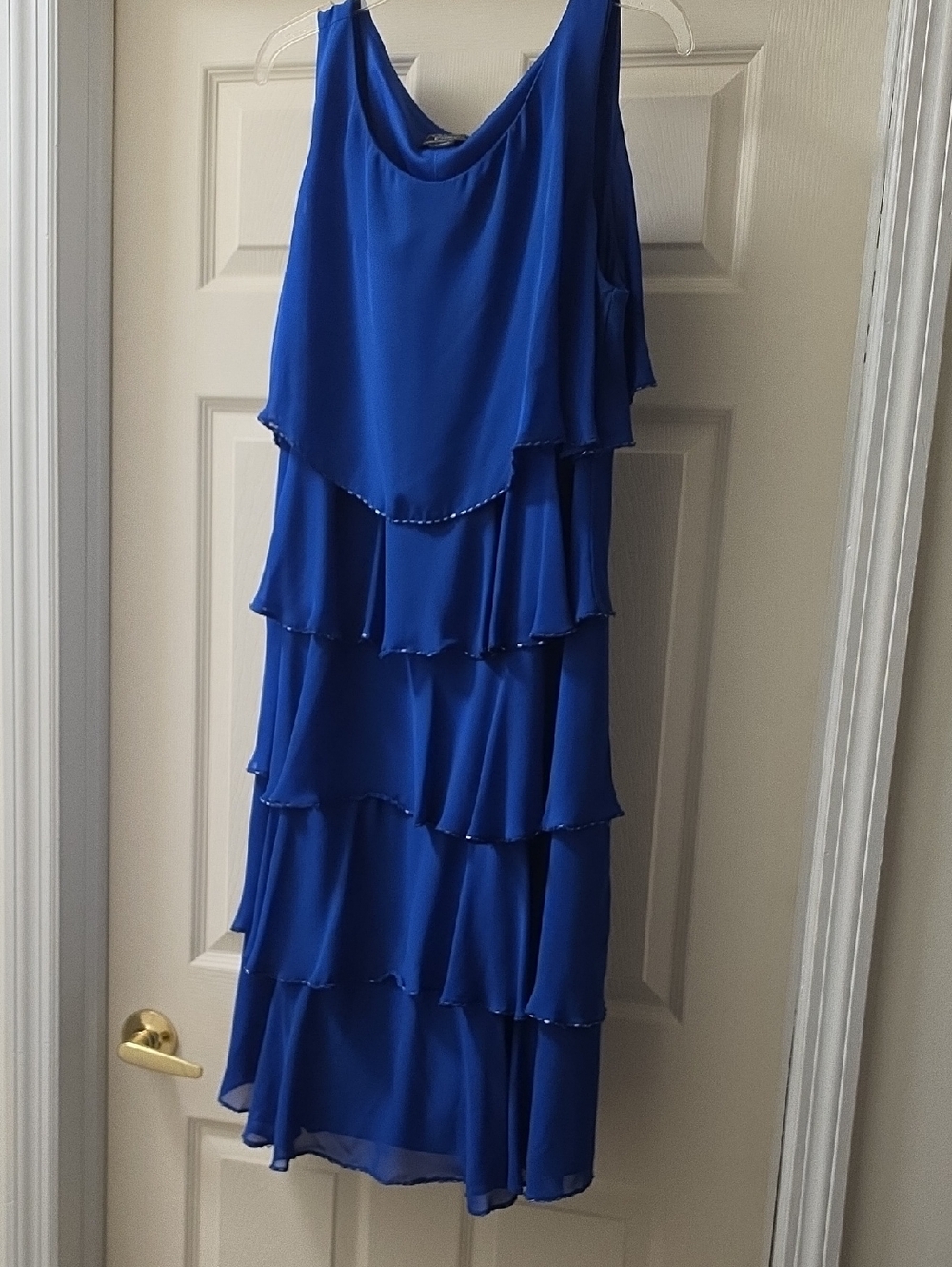 Dress Barn Royal Blue Layered Midi Dress